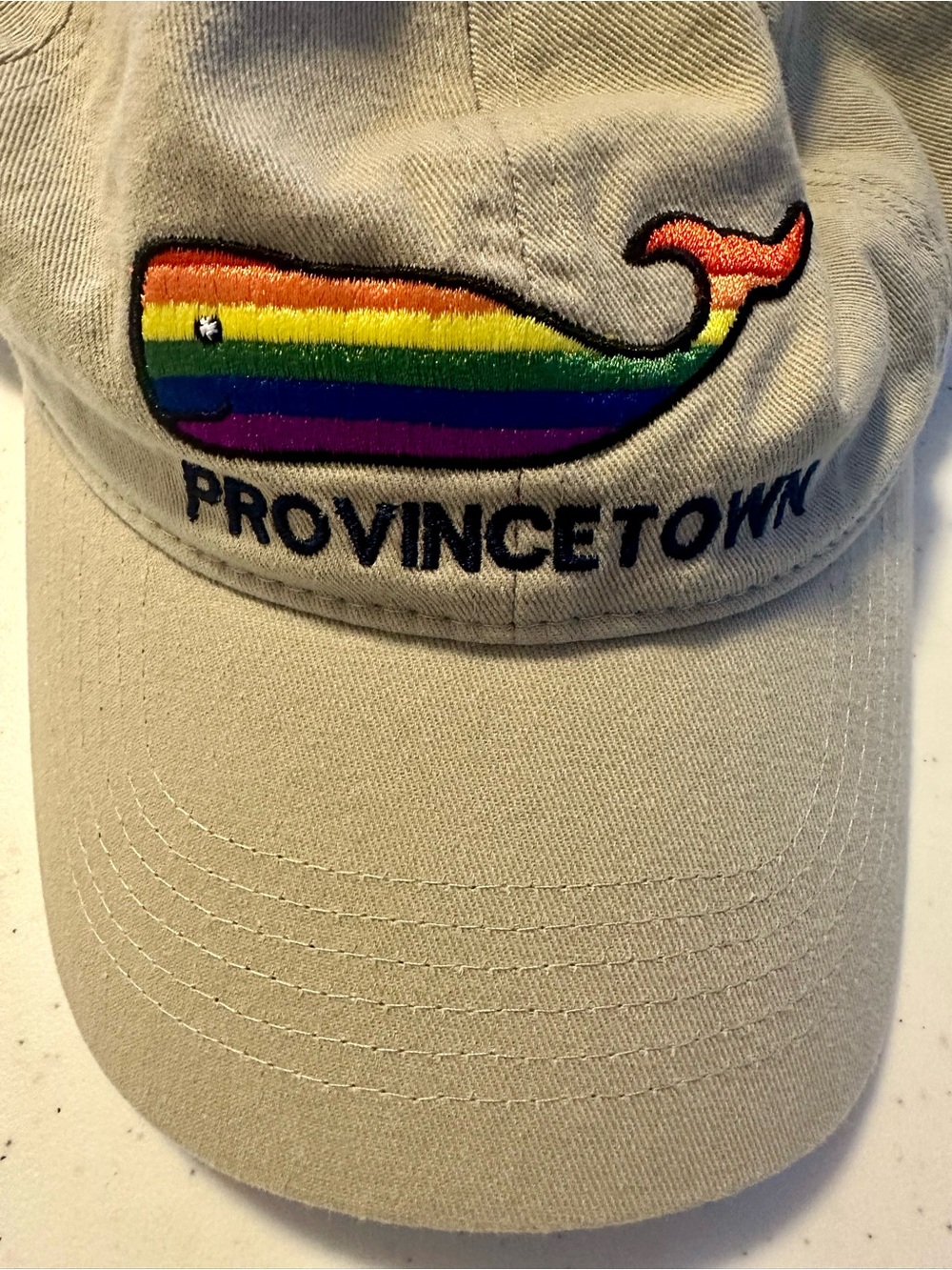 khaki / pride baseball hat